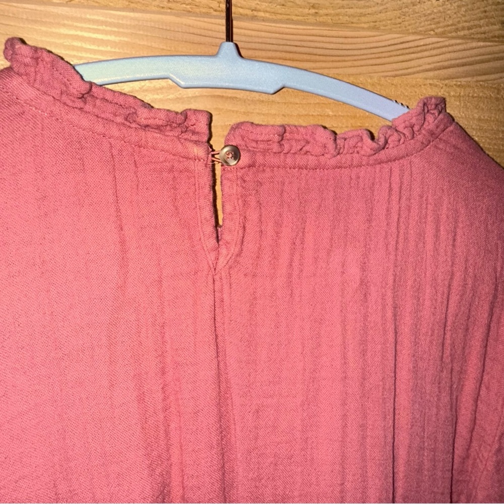 Sonoma Pink Pleated Long Sleeve Blouse - Picture 8 of 11